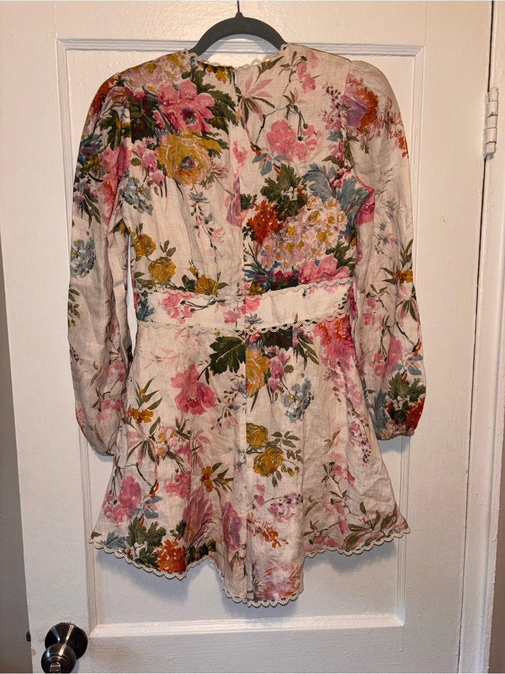 Zimmermann Heathers Linen Playsuit Floral Print Lace US 4-6/AU 0-1 *READ - Picture 8 of 15